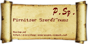 Pirnitzer Szerénusz névjegykártya